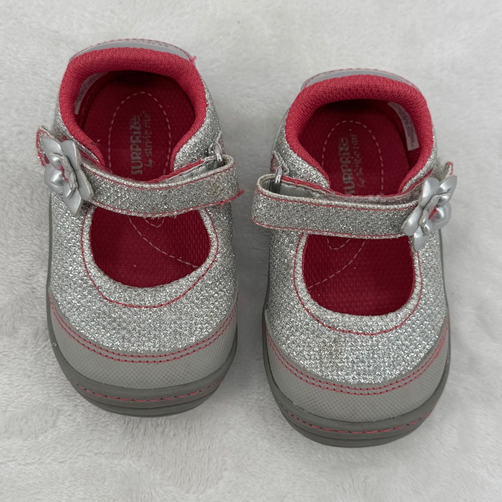 Surprize by Stride Rite Pauline Glitter Mary Jane Sneakers Baby Toddler Size 4